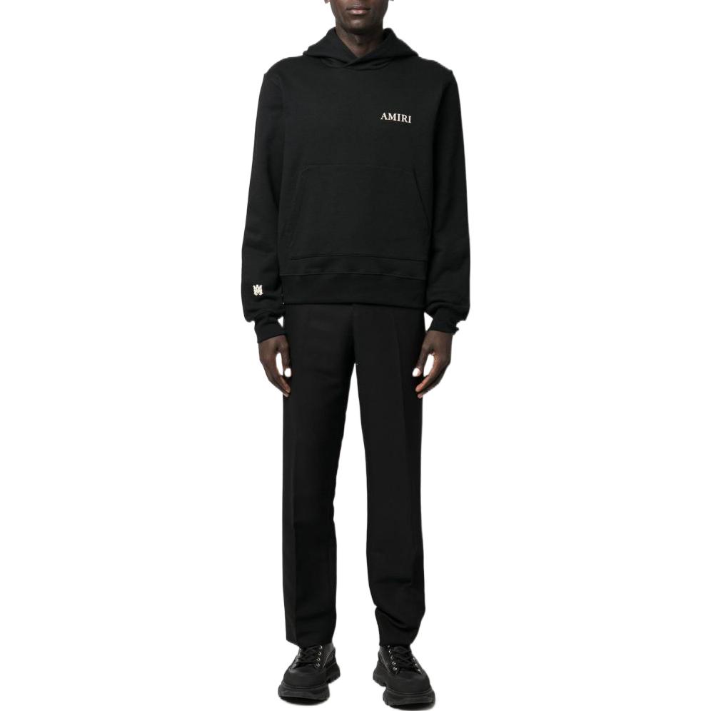 Lookbook AMIRI 黑色連帽衫 印花標誌長袖上衣. AW22MJL011-001