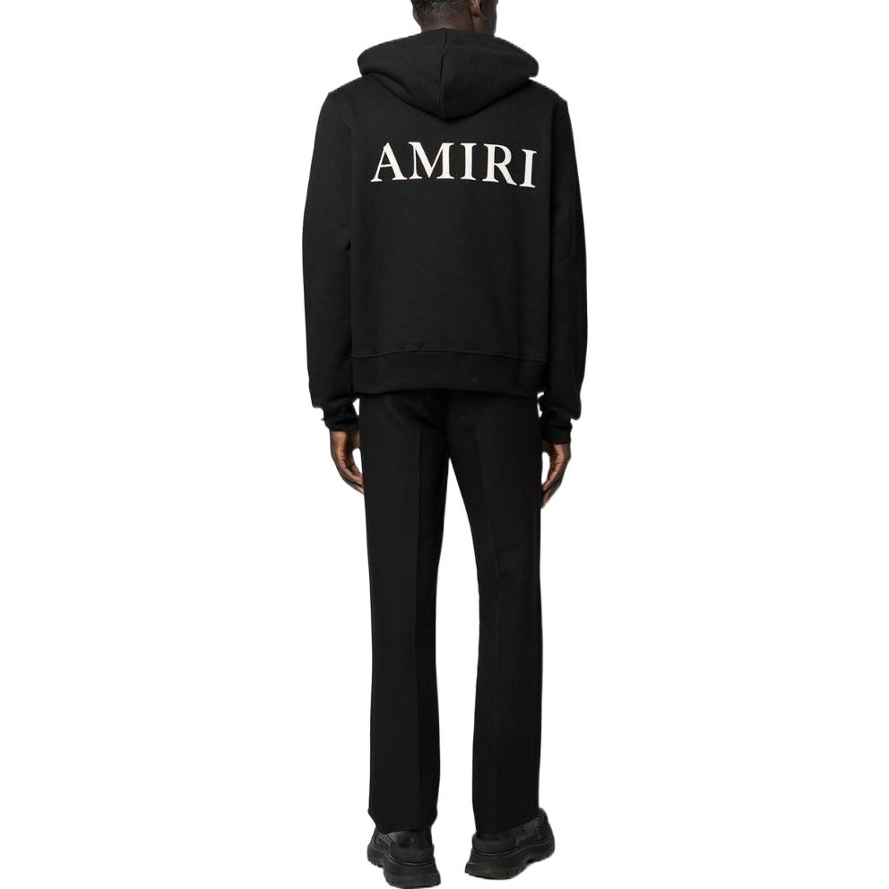 Shop AMIRI 黑色連帽衫 印花標誌長袖上衣. AW22MJL011-001