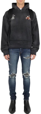 AMIRI Hoodie Hitam dengan Desain Grafis Harimau Pullover. PF23MJG025001 Shop AMIRI Hoodie Hitam dengan Desain Grafis Harimau Pullover. PF23MJG025001