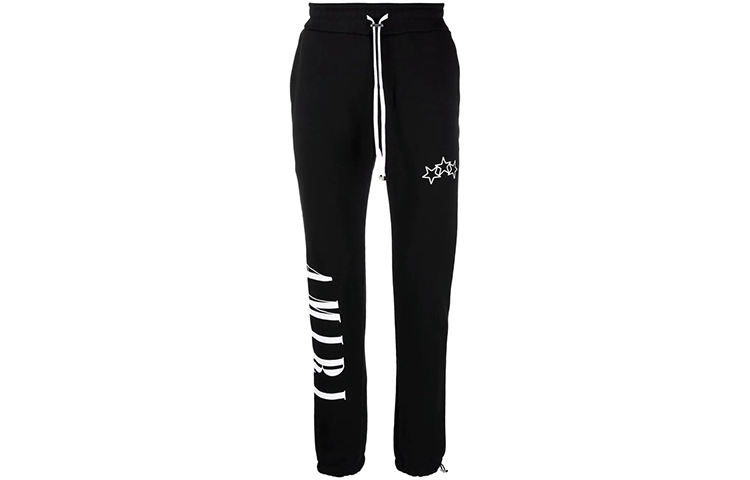 AMIRI  Black Letter Print Lace-Up Track Pants MJSP014-001 圖 2