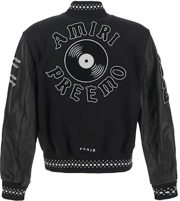 アミリ ブラック ルーズフィット ハーフタートル レタープリント 長袖ジャケット. AW23MOS081-001 Lookbook アミリ ブラック ルーズフィット ハーフタートル レタープリント 長袖ジャケット. AW23MOS081-001