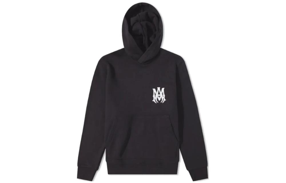 AMIRI  Black Loose Fit Pullover Hoodie with Letter Print Design. PXMJL003-001