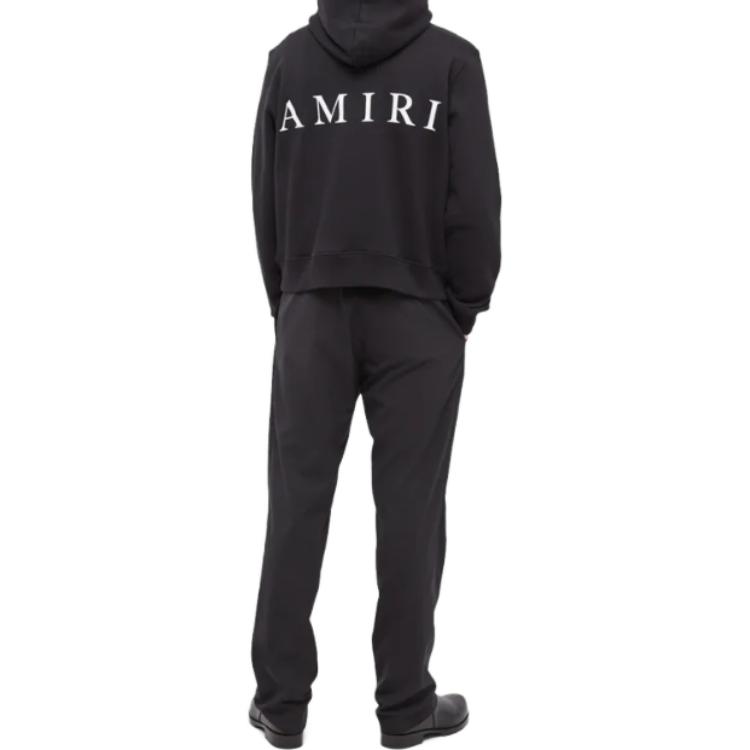 Lookbook AMIRI 黑色寬鬆字母印花連帽衫 PXMJL003-001