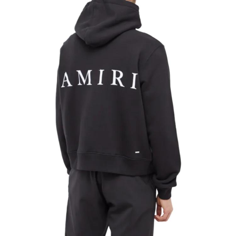 Purchase AMIRI 黑色寬鬆字母印花連帽衫 PXMJL003-001