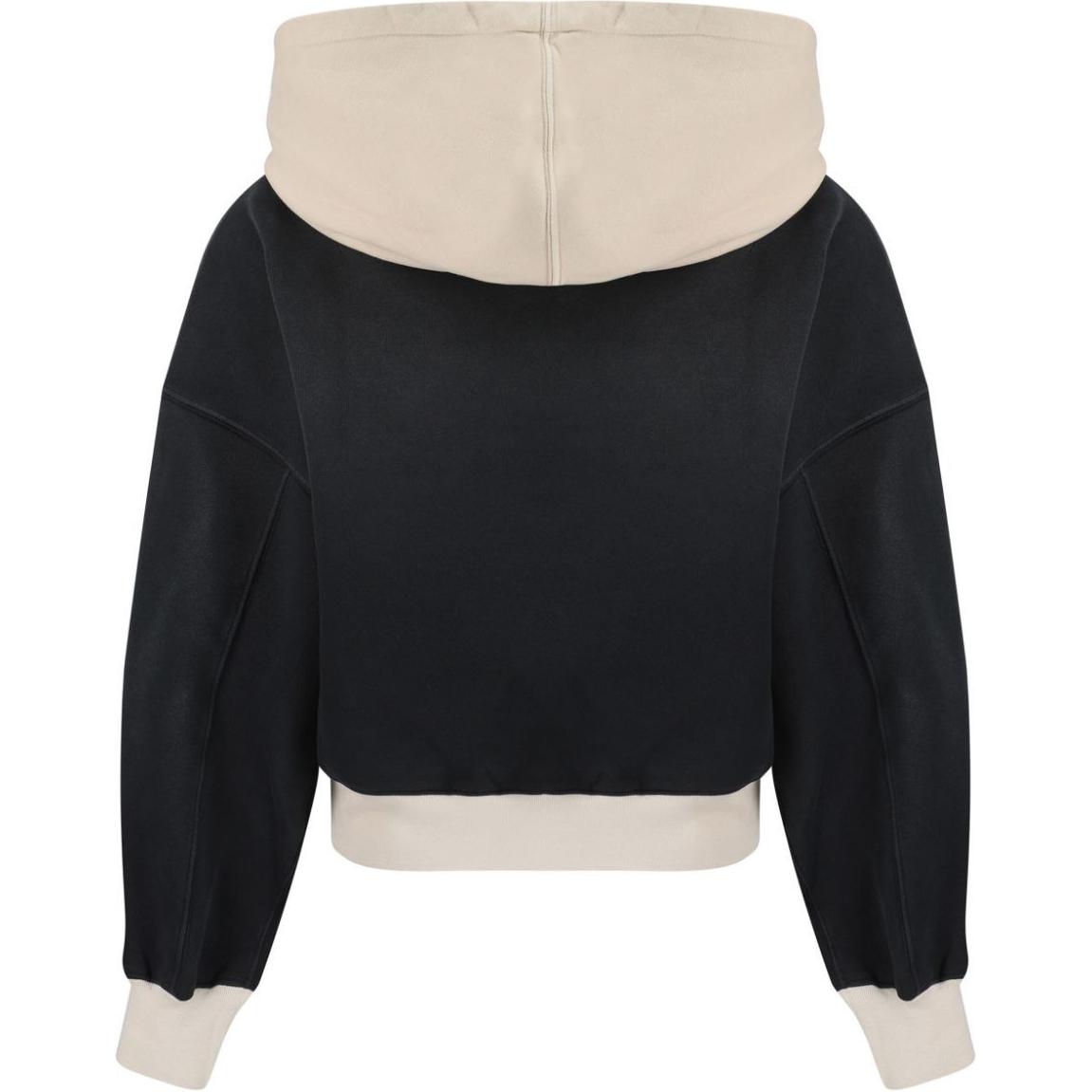 Lookbook AMIRI 黑色加大號連帽衫 刺繡標誌設計。 AWJYHD1010-BLACK