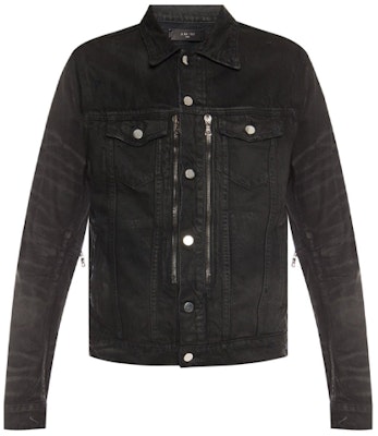 AMIRI 黑色休閒版型丹寧外套,帶多功能口袋與拉鍊設計。 W9M04155RD-BKX Order AMIRI 黑色休閒版型丹寧外套,帶多功能口袋與拉鍊設計。 W9M04155RD-BKX