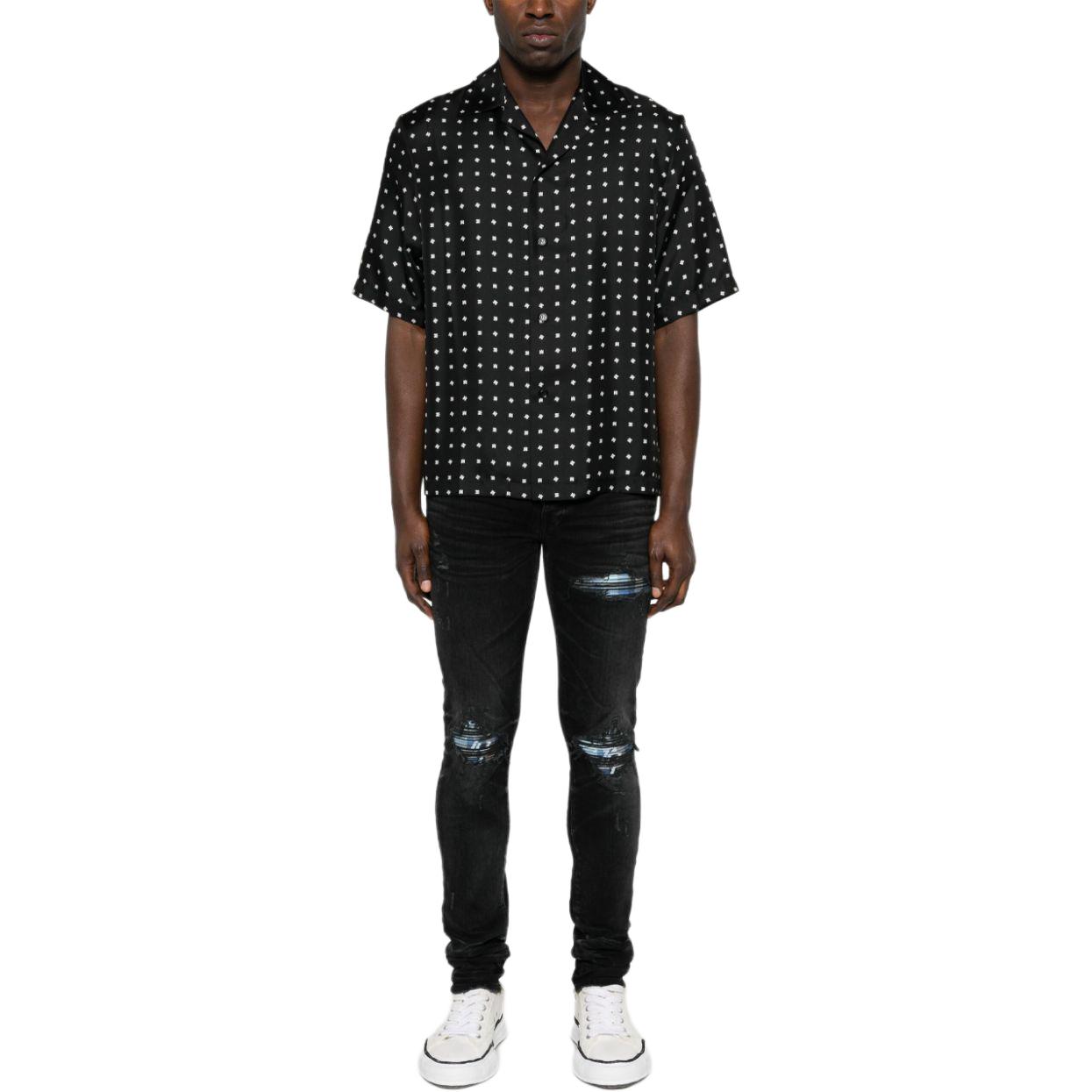 Lookbook AMIRI 黑色修身破洞手工細節牛仔褲 PS24MDS004-051