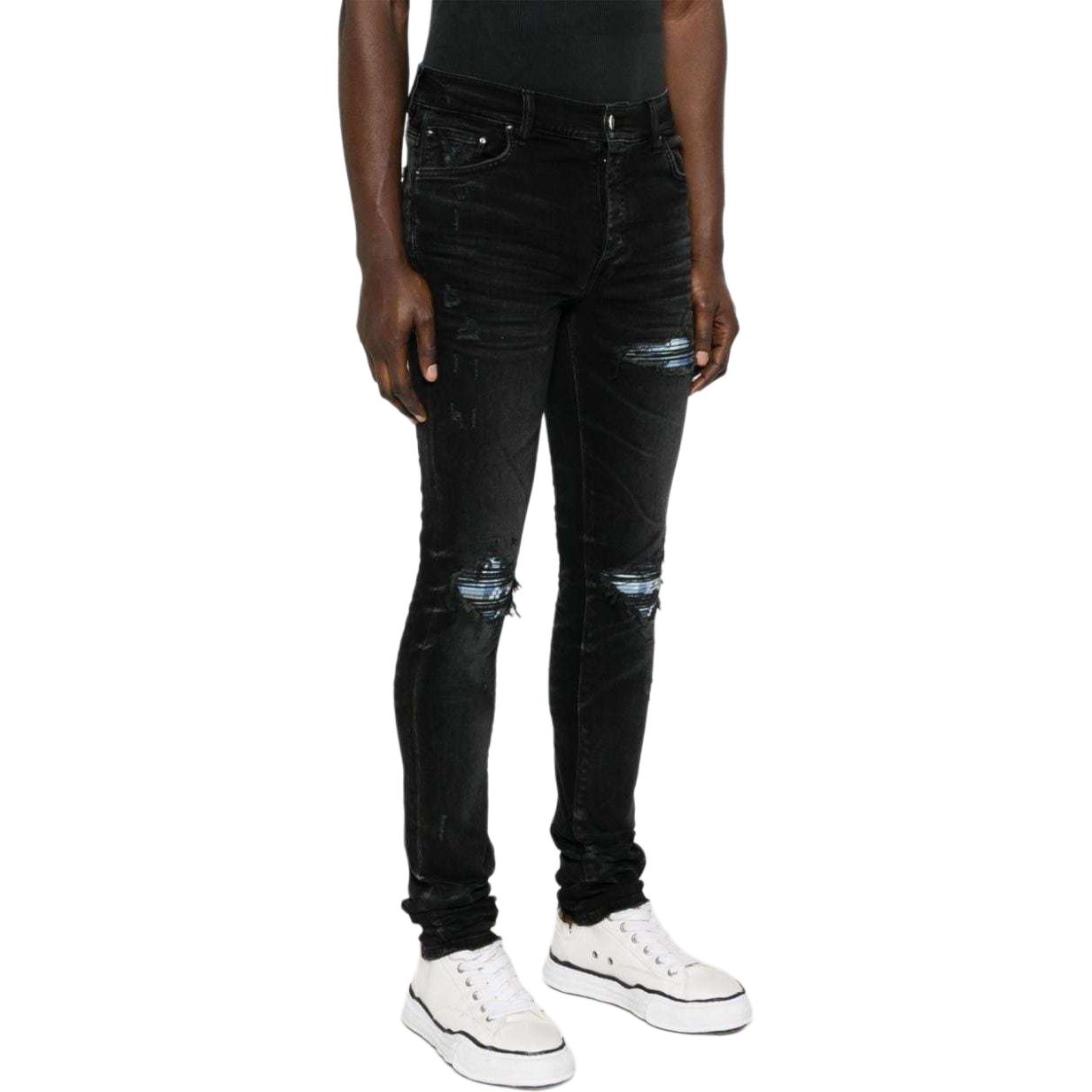 Purchase AMIRI 黑色修身破洞手工細節牛仔褲 PS24MDS004-051