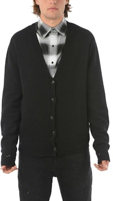 AMIRI 黑色V領鈕扣長袖針織開衫 MKC006-001 Shop AMIRI 黑色V領鈕扣長袖針織開衫 MKC006-001