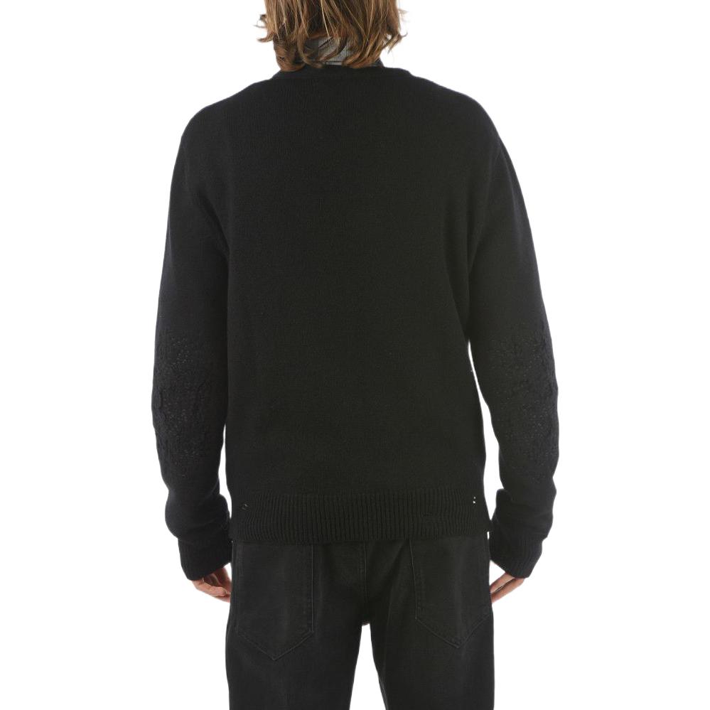 Purchase AMIRI 黑色V領鈕扣長袖針織開衫 MKC006-001