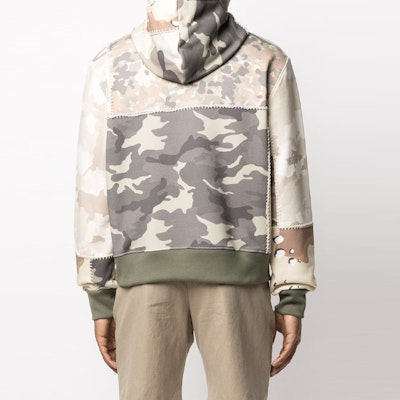 AMIRI 軍綠迷彩連帽外套,補丁設計。 MJGH006-901 Shop AMIRI 軍綠迷彩連帽外套,補丁設計。 MJGH006-901