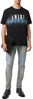 AMIRI ダメージペイントスプラッタージーンズ ブルー MDS114-408 Lookbook AMIRI ダメージペイントスプラッタージーンズ ブルー MDS114-408