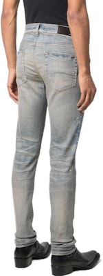 AMIRI ダメージペイントスプラッタージーンズ ブルー MDS114-408 Shop AMIRI ダメージペイントスプラッタージーンズ ブルー MDS114-408