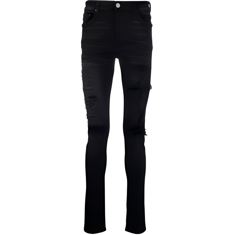 AMIRI  Distressed Slim-Fit Jeans Black MDS055-023