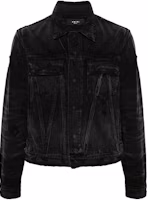 Order AMIRI Faded Patchwork Denim Jacket - Black. AMDNTR1001-051