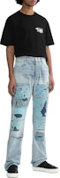 Shop AMIRI High-Waisted Straight-Leg Jeans with Patch Details - Light Blue. PF23MDF038765