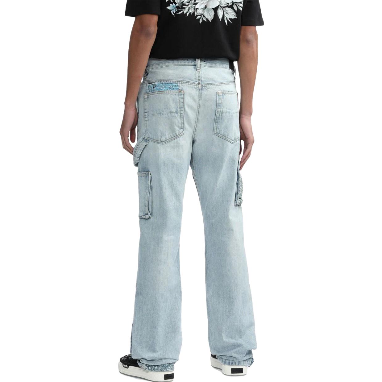 Purchase アミリ ハイウエスト ストレートジーンズ パッチデザイン ライトブルー. PF23MDF038765
