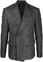 AMIRI Houndstooth Double-Breasted Blazer Black. MJF034000001 AMIRI Houndstooth Double-Breasted Blazer Black. MJF034000001