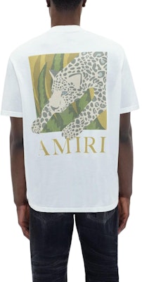 AMIRI 豹紋標誌印花圓領白色T恤 AMJYTE1020-100 Lookbook AMIRI 豹紋標誌印花圓領白色T恤 AMJYTE1020-100