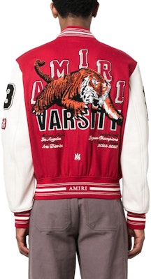 AMIRI 紅色標誌印花寬肩扣式外套 PF23MOS003610 Shop AMIRI 紅色標誌印花寬肩扣式外套 PF23MOS003610