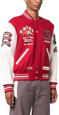 AMIRI 紅色標誌印花寬肩扣式外套 PF23MOS003610 Purchase AMIRI 紅色標誌印花寬肩扣式外套 PF23MOS003610