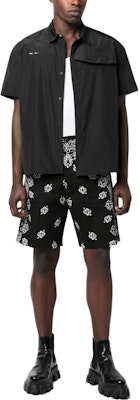 AMIRI 黑色高腰圖案短褲. PF22MPB008001 Lookbook AMIRI 黑色高腰圖案短褲. PF22MPB008001