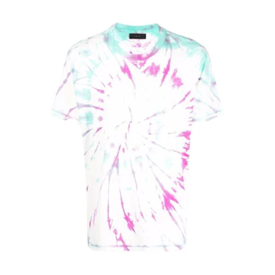 AMIRI Pink Tie-Dye Graphic Crewneck Short Sleeve T-Shirt MJLT007-349
