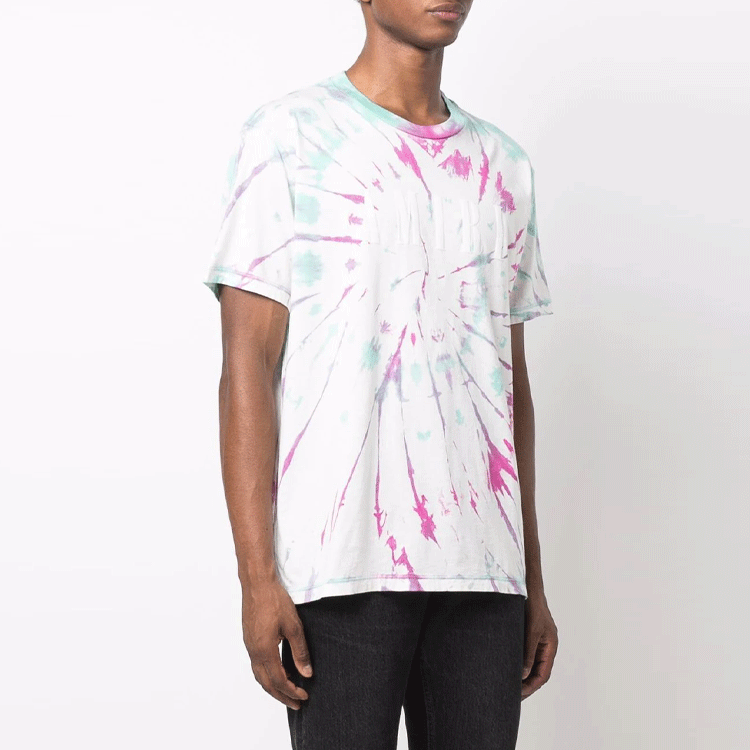 Purchase AMIRI 粉色綁染圖案短袖圓領T恤 MJLT007-349
