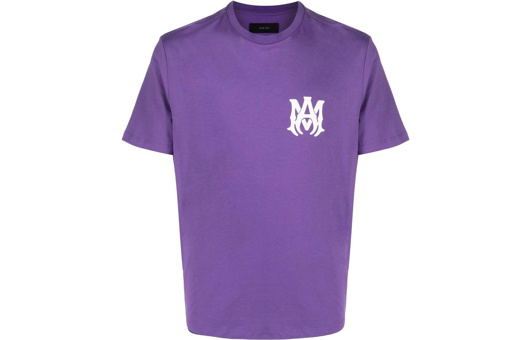 AMIRI  Purple Graphic Printed Crewneck Short Sleeve T-Shirt. PS23MJL015-510