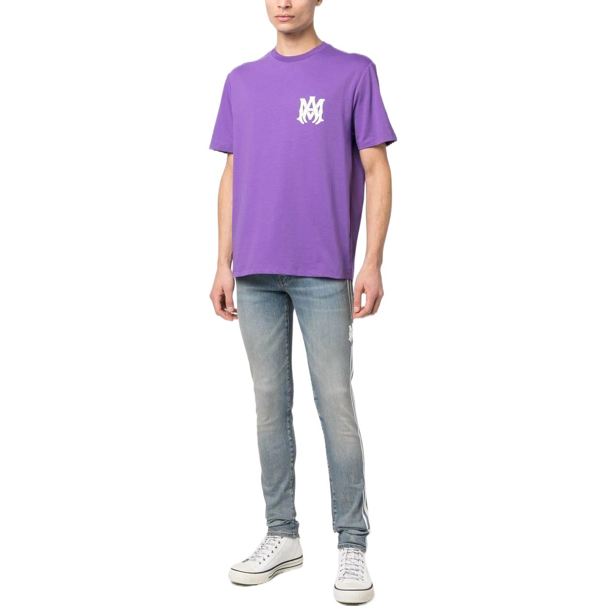 Lookbook AMIRI Ungu Grafik Berkolar Bulat Baju-T Lengan Pendek. PS23MJL015-510