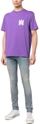 AMIRI Ungu Grafik Berkolar Bulat Baju-T Lengan Pendek. PS23MJL015-510 Lookbook AMIRI Ungu Grafik Berkolar Bulat Baju-T Lengan Pendek. PS23MJL015-510