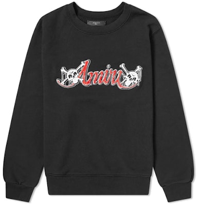 AMIRI スカルプリント クルーネック スウェットシャツ ブラック S0M02158TE-BLK Buy AMIRI スカルプリント クルーネック スウェットシャツ ブラック S0M02158TE-BLK