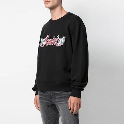 AMIRI スカルプリント クルーネック スウェットシャツ ブラック S0M02158TE-BLK Lookbook AMIRI スカルプリント クルーネック スウェットシャツ ブラック S0M02158TE-BLK