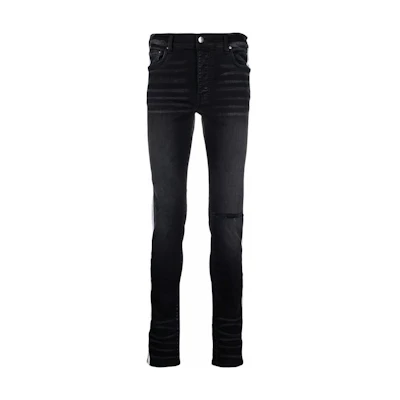 AMIRI Slim-Fit Side Stripe Black Jeans MDS052-023