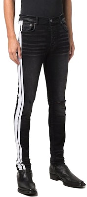 AMIRI 修身側條紋黑色牛仔褲 MDS052-023 Purchase AMIRI 修身側條紋黑色牛仔褲 MDS052-023