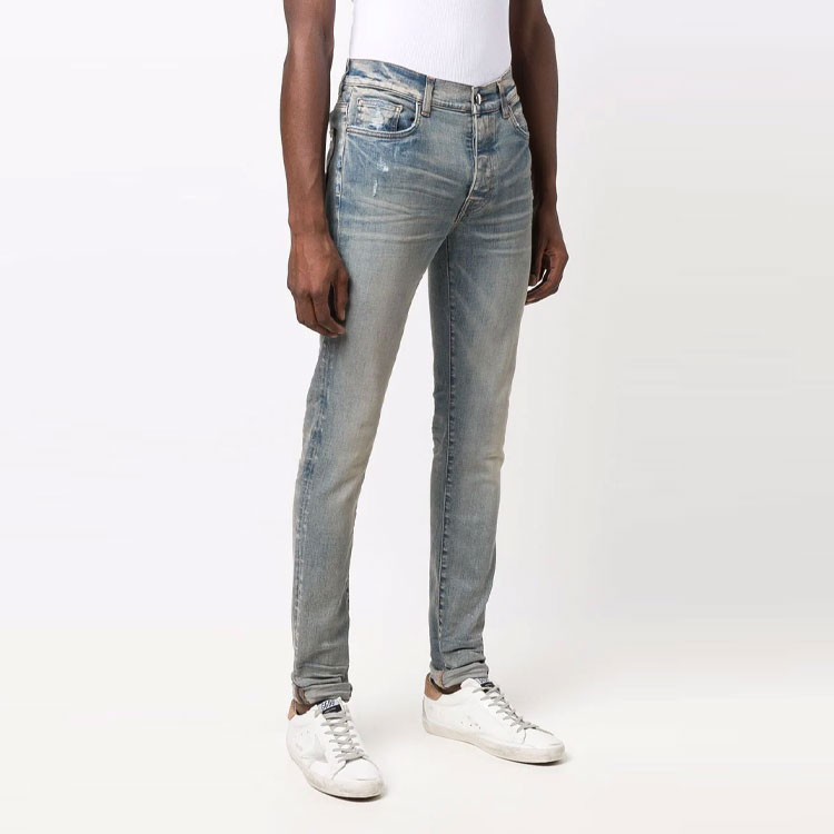 Purchase AMIRI 修身版復古水洗藍牛仔褲 XMD002-408