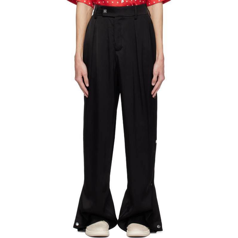 Lookbook AMIRI 修身版型純黑色直筒休閒長褲。 AW23MAW015-001