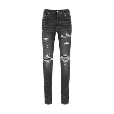 AMIRI Solid Color Distressed Grey Jeans PS22MDS199DSI030