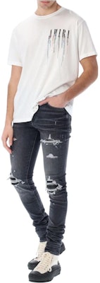 AMIRI 純色破洞灰色牛仔褲 PS22MDS199DSI030 Shop AMIRI 純色破洞灰色牛仔褲 PS22MDS199DSI030