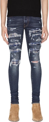 AMIRI 無地スリムフィットミッドライズリブドジーンズ PS22MDS150-403 Lookbook AMIRI 無地スリムフィットミッドライズリブドジーンズ PS22MDS150-403