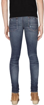 AMIRI 無地スリムフィットミッドライズリブドジーンズ PS22MDS150-403 Shop AMIRI 無地スリムフィットミッドライズリブドジーンズ PS22MDS150-403