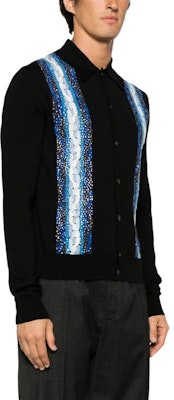 AMIRI 條紋黑色長袖針織開襟毛衣外套。 AW23MKS007-001 Purchase AMIRI 條紋黑色長袖針織開襟毛衣外套。 AW23MKS007-001