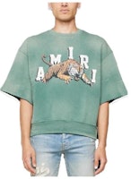AMIRI Vintage Crewneck Short Sleeve T-Shirt Green PF23MJG017-310 AMIRI Vintage Crewneck Short Sleeve T-Shirt Green PF23MJG017-310