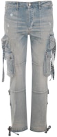 AMIRI Washed High-Waist Multi-Pocket Strap Zip Jogger Jeans Light Blue AMDNCG1001406 AMIRI Washed High-Waist Multi-Pocket Strap Zip Jogger Jeans Light Blue AMDNCG1001406