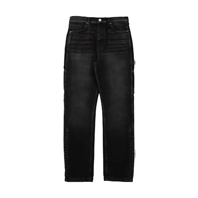 AMIRI Washed Wide-Leg Button Jeans Black. SS23MDF007-023