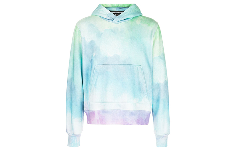 Order AMIRI 水彩連帽衫 淺藍色 F0M02211TEMUL