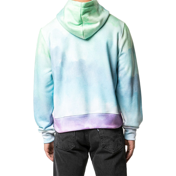 Shop AMIRI 水彩連帽衫 淺藍色 F0M02211TEMUL