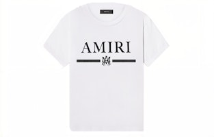AMIRI White Crewneck Short Sleeve T-Shirt with Logo Print. SS22MJL004-1 AMIRI White Crewneck Short Sleeve T-Shirt with Logo Print. SS22MJL004-1