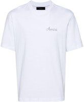 AMIRI White Logo Print Textured Knit Short-Sleeve T-Shirt. PS24MJG003 AMIRI White Logo Print Textured Knit Short-Sleeve T-Shirt. PS24MJG003