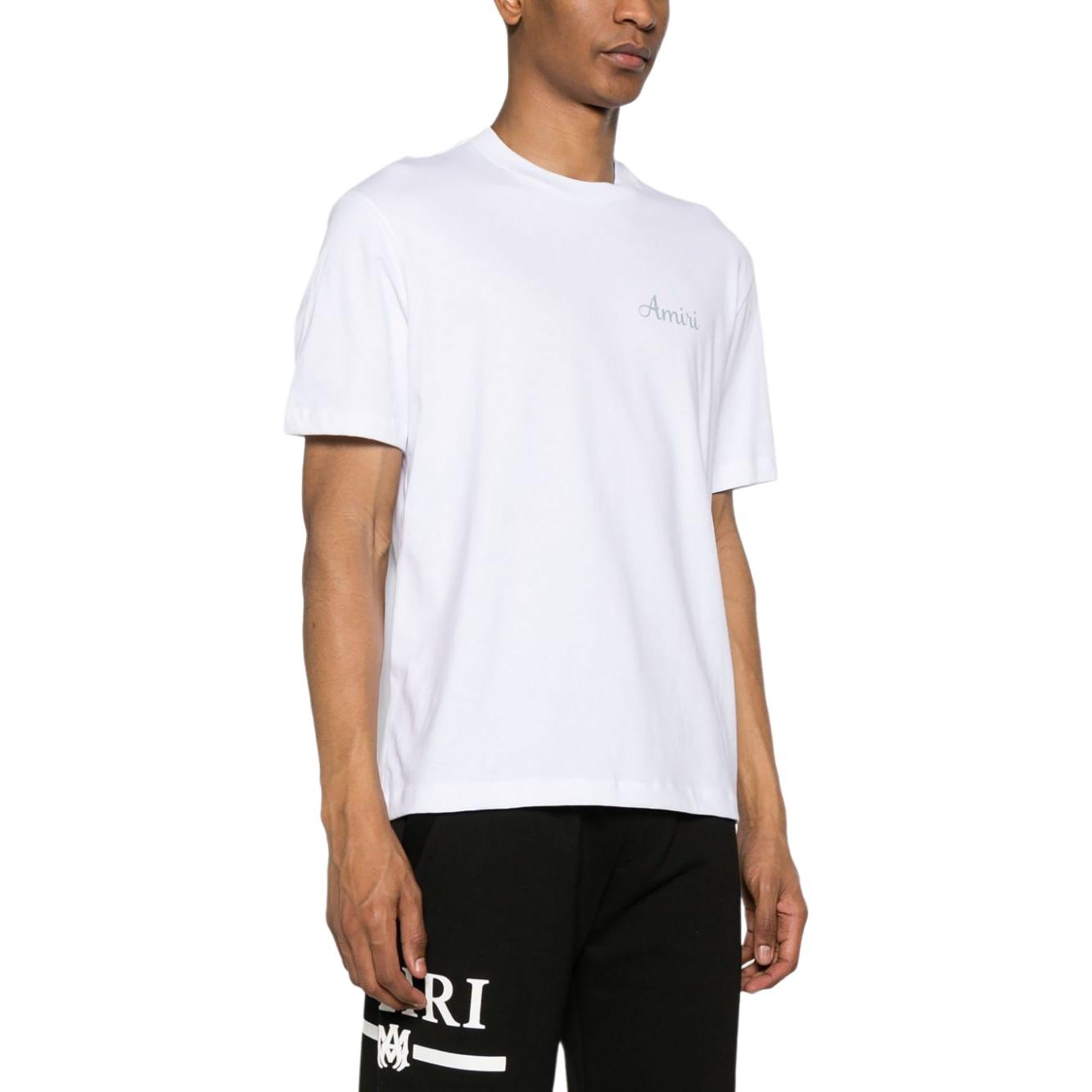 Purchase AMIRI 白色Logo印花紋理短袖T恤。 PS24MJG003
